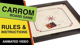 Carrom Board Game Rules amp Instructions  Learn How To Play Carrom Game [upl. by Pippy]