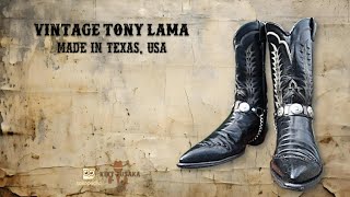 Vintage Tony Lama Boots size US 105 D EUR 435 [upl. by Sculley]