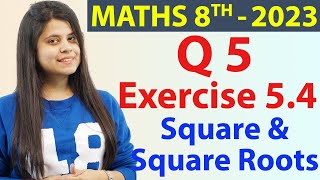 Q 5  Ex 54  Square and Square Roots  NCERT Maths Class 8th  Chapter 5 New Syllabus CBSE 2023 [upl. by Pember]