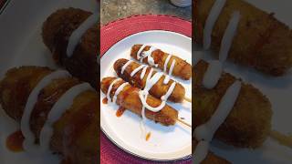 Korean Corn Dogs  Famous Korean Street Food  Cheese Corn Dogs corndog koreancorndog reels [upl. by Notnilk]