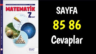 7Sınıf Matematik Ders Kitabı Sayfa 85 86 Cevaplar çözümler [upl. by Alleyn]