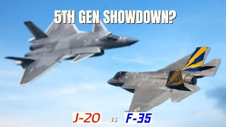 US F35 vs Chinese J20 Showdown in the East China Sea [upl. by Bonni]