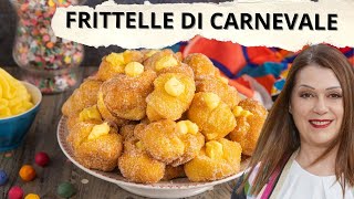 Frittelle di carnevale ripiene di crema ricetta facile [upl. by Joachim]