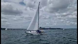 Sadler 29 seen here sailing in Carrick Roads [upl. by Burty381]