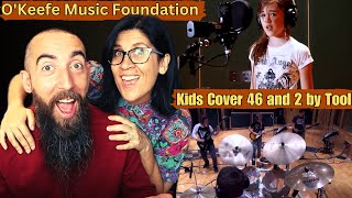 Kids Cover 46 and 2 by Tool  OKeefe Music Foundation REACTION with my wife [upl. by Anigar]