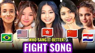 FIGHT SONG  Li Peiling 🇨🇳 Celine Tam 🇭🇰 Elena Brnic 🇭🇷 Heloísa Gibertoni 🇧🇷 amp Angelica Hale 🇺🇲 [upl. by Eirroc]