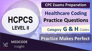 hcpcs coding practice category G amp H codes [upl. by Eillod]