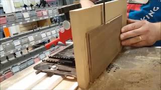 Ethanswers Cutting a 0015quot Bandsaw Veneer  Using The Reverse Ripper [upl. by Notfilc]