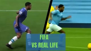 Raheem Sterling running in FIFA VS REAL LIFE‼️‼️ 😂😂 [upl. by Nillad742]