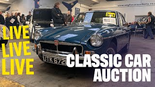 LIVE CLASSIC CAR AUCTION Anglia Car Auctions November 2024 sale  Day One [upl. by Nyre]