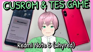 Mencoba Custom Rom Nusantara Android 13 di Redmi Note 5 whyred dan tes gaming vTuber Indonesia [upl. by Natsreik]