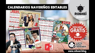 Calendarios Navideños en Horizontal Editables en Powerpoint [upl. by Sarson929]