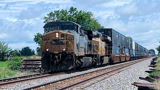 Westbound CSX intermodal at DeGraff curve I believe [upl. by Neelie835]