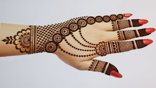 Stylish Easy Mehndi designs for Backhand Simple Mehandi designMehndi design MehandiHenna Mehndi [upl. by Nuli]