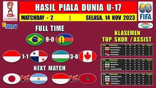 Hasil Piala Dunia U17 Hari Ini  Brazil vs Kaledonia Baru  Klasemen Piala Dunia U17 2023 [upl. by Feil]