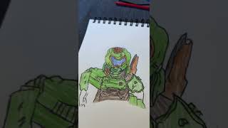 Drawing doomsayer x master chief [upl. by Aleakim359]