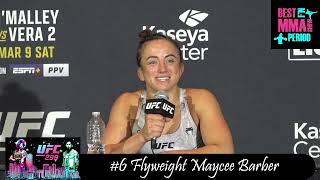 Maycee Barber UFC 299 Post Fight Media [upl. by Aselehc]