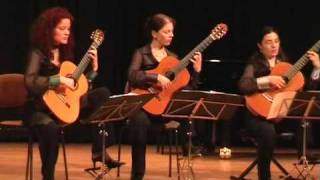 Brandenburgisches Konzert Nr 3  3 Satz Allegro J S Bach  Linzer Gitarren Quartett [upl. by Shaffert137]