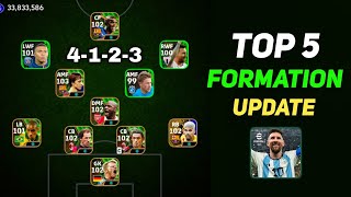 4123 amp Top 5 New Formations Update In eFootball 2024  4123 formation efootball 2024 [upl. by Lightman518]