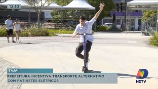 Prefeitura incentiva transporte alternativo com patinetes elétricos [upl. by Melosa]