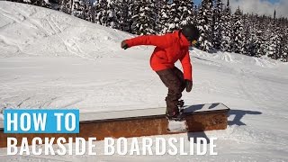 How To Backside Boardslide On A Snowboard [upl. by Arst]