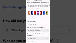 How to buy a rail card in one minute london railcard uk [upl. by Ennad]