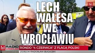 Wrocław Lech Wałęsa na quotRondzie 4 Czerwcaquot [upl. by Vinita]