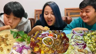 NGANU THONGBA PAAN EROMBA MUKBANG ftNarulily  Meitei Mukbang [upl. by Trellas]