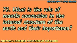 472 Mantle Convection in Earths Interior  Role and Importance [upl. by Alebasi]