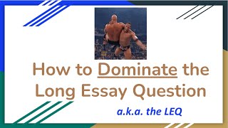 How to Write and DOMINATE the APUSH LEQ [upl. by Valdes]