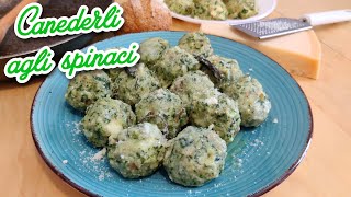 CANEDERLI AGLI SPINACI 🥬  Facili veloci e saporiti [upl. by Aleina]