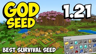 Four Villages amp Stronghold at Spawn  BEST SEED for Minecraft 121 Bedrock amp Pocket Edition [upl. by Eybba]