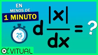 DERIVADA de Valor Absoluto de x ⏰ EN MENOS DE 1 MINUTO [upl. by Ahsiekar]