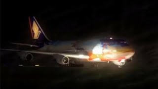 Singapore Airlines Flight 006  Crash Animations [upl. by Pontius225]