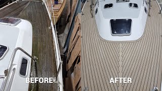 From Start To Finish Making A Synthetic Teak Deck [upl. by Nunciata216]