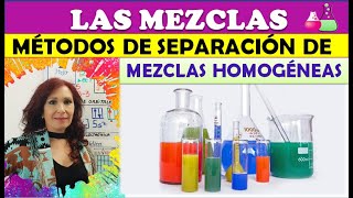 MÉTODOS PARA SEPARAR MEZCLA HOMOGÉNEAS 🔶Procedimientos de separación de mezclas homogéneas [upl. by Beckerman]