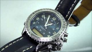 Mens Breitling Aeromarine Intruder Chronographe Reveil Quartz Wrist Watch A51035 6 [upl. by Jaquenetta805]