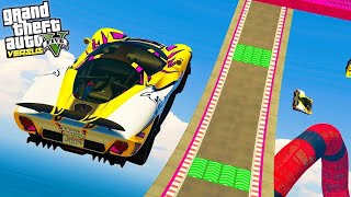 Car Rece GTA V  No Pyaler Available in This Parkour Rece 99716 People Fall in This GTA 5 RACE [upl. by Akimad53]