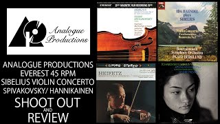 Analogue Productions Everest 45 rpm series Sibelius Violin concerto in D op 47 Shootout [upl. by Esertal]