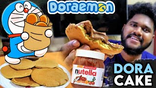 Dora cake without eggmaidaoven in 5 mins  Dorayaki pancake at home [upl. by Aramak]