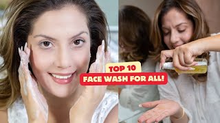 Top 10 Face washes for all skin types  Nipun Kapur [upl. by Nnail]