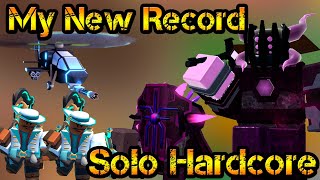 My New Record Solo Hardcore Mode Roblox Tower Defense Simulator [upl. by Amsirac]