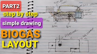 PART 2  BIOGAS DIGESTER LAYOUT How to make biogas digester constructionsstep by step [upl. by Herrod]