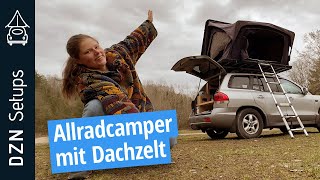 Allrad Camper mit Dachzelt  DZN Setup Santa Fe 4WD mit Qeedo Freedom Slim Dachzelt [upl. by Lirva606]