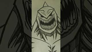 Drawing KING SHARK kingshark drawing draw drawingtutorial drawings dc dccomics dcuniverse [upl. by Elrem]