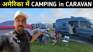 CAMPING in AMERICA in My RV CAMPER  popup camper [upl. by Lanos47]