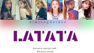 GIDLE 여자아이들  LATATA 라타타  Karaoke with backing vocals [upl. by Marlon]