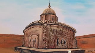 Painting of the Madanmohan Temple in the Temple City of Bishnupur [upl. by Atisusej]