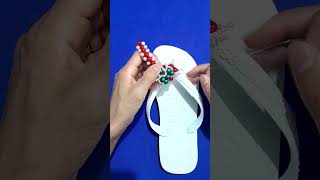 Chinelo decorado facil de fazer chinelosbordados slippers diy passoapasso costurainvisivel [upl. by Jerrilee]