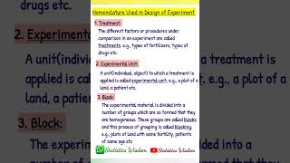 BSc Semester 5  Unit3 Paper2  Design of Experiment statistics statistics4all notes [upl. by Ynaffik]